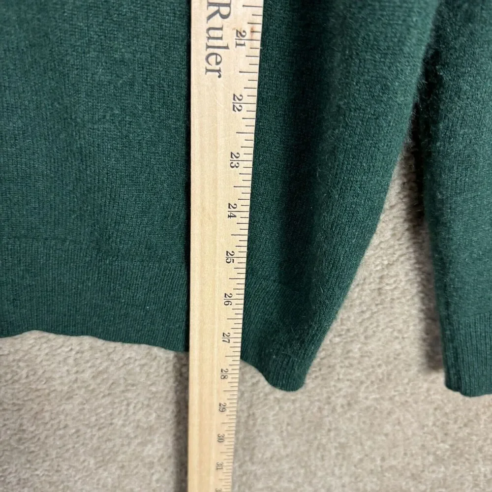 Nordstrom Sweater Mens Size Medium M Green Cashmere Crewneck Pullover Cozy Knit - Picture 3 of 7